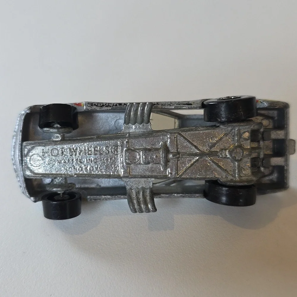 1977 Hot Wheels Mongoose Corvette Tom McEwen Mattel Silver - Vintage